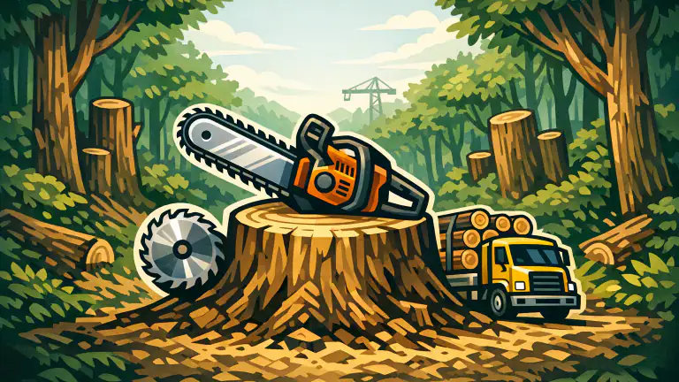 Idle Lumber Empire: लकड़ी उद्योग का मालिक बनने का रोमांच header