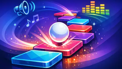 ความท้าทายและความสนุกใน Tiles Hop Music & Ball Game header